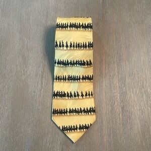Museum Artifacts 100% silk tie men’s western tombstone cowboy office academia